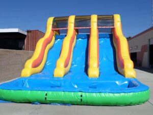 18' Triple Lane Slide with Pool